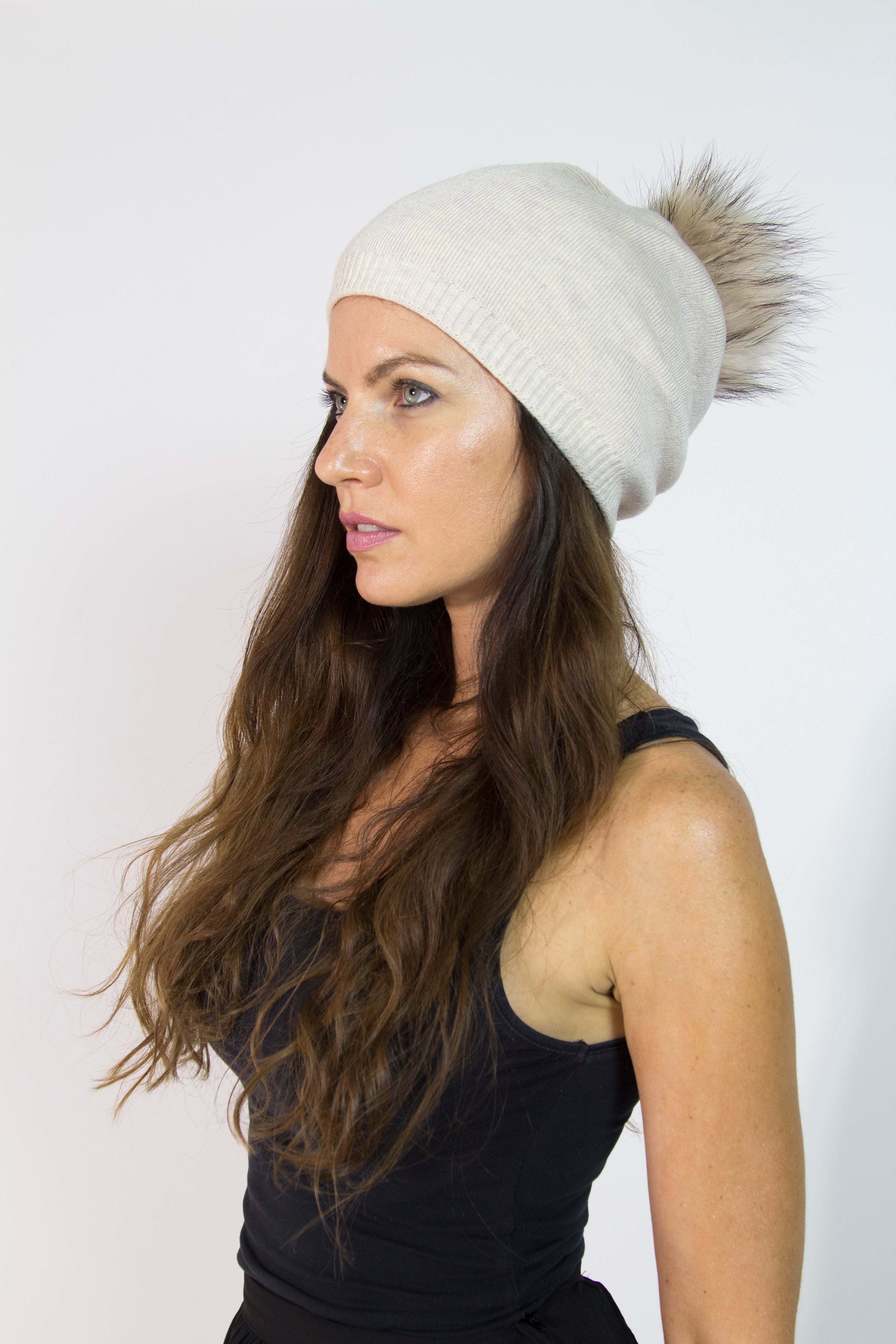 Beane with Fox Fur Pom Pom
