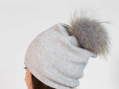 Beane with Fox Fur Pom Pom