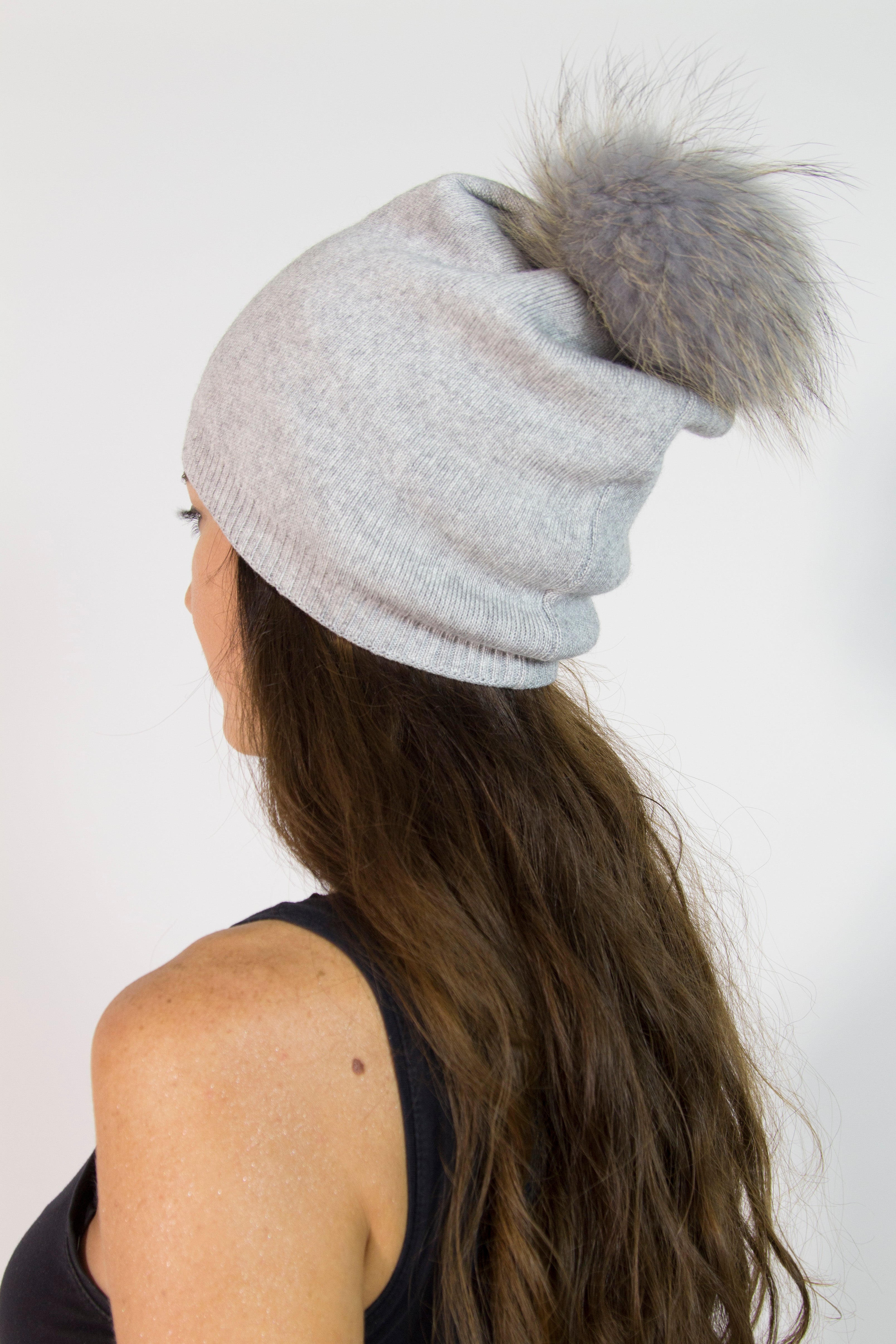 Beane with Fox Fur Pom Pom