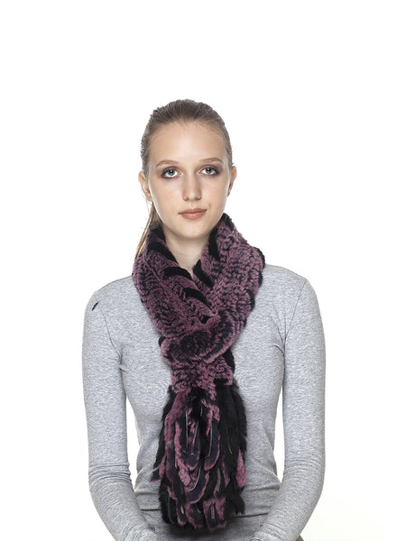 Dark Pink with black Rex Rabbit