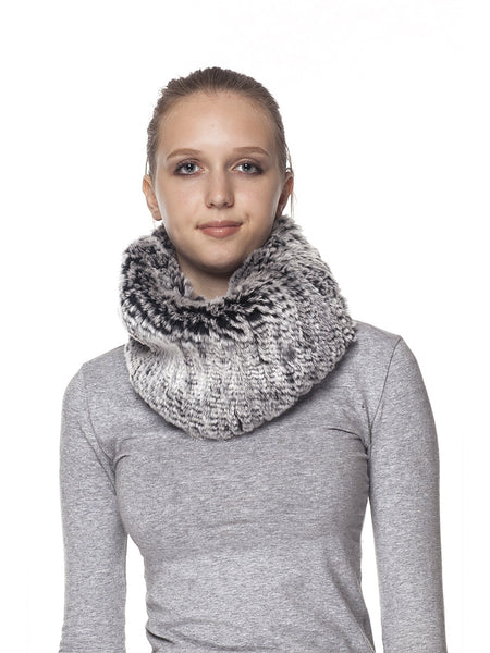 Black Frost Rex Rabbit Scarf