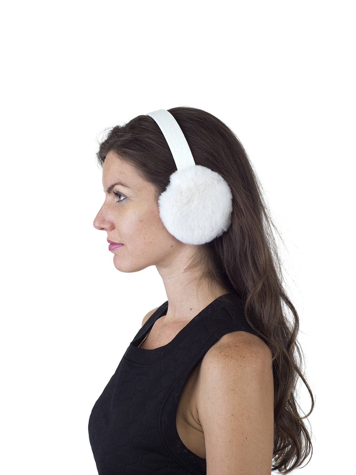 White Rex Rabbit Fur Earmuff