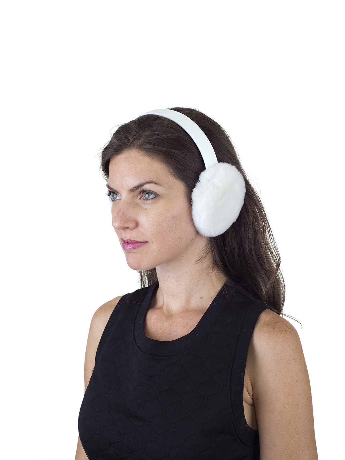 White Rex Rabbit Fur Earmuff