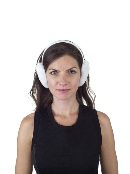 White Rex Rabbit Fur Earmuff