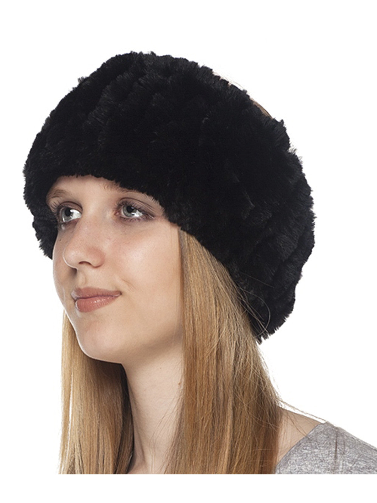 Rex rabbit black headbands