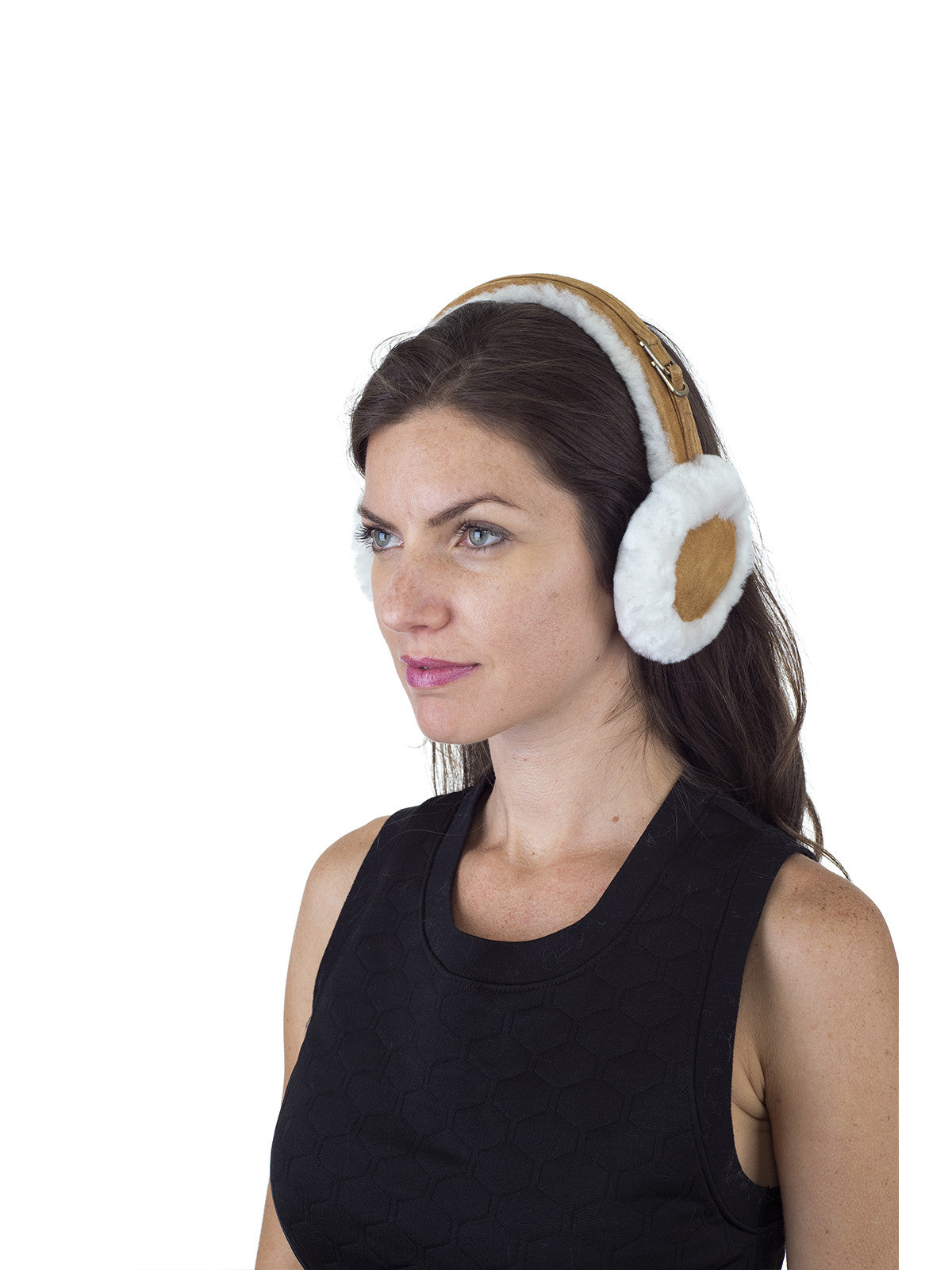Merino Shearling Sheepskin Camel Earmuff