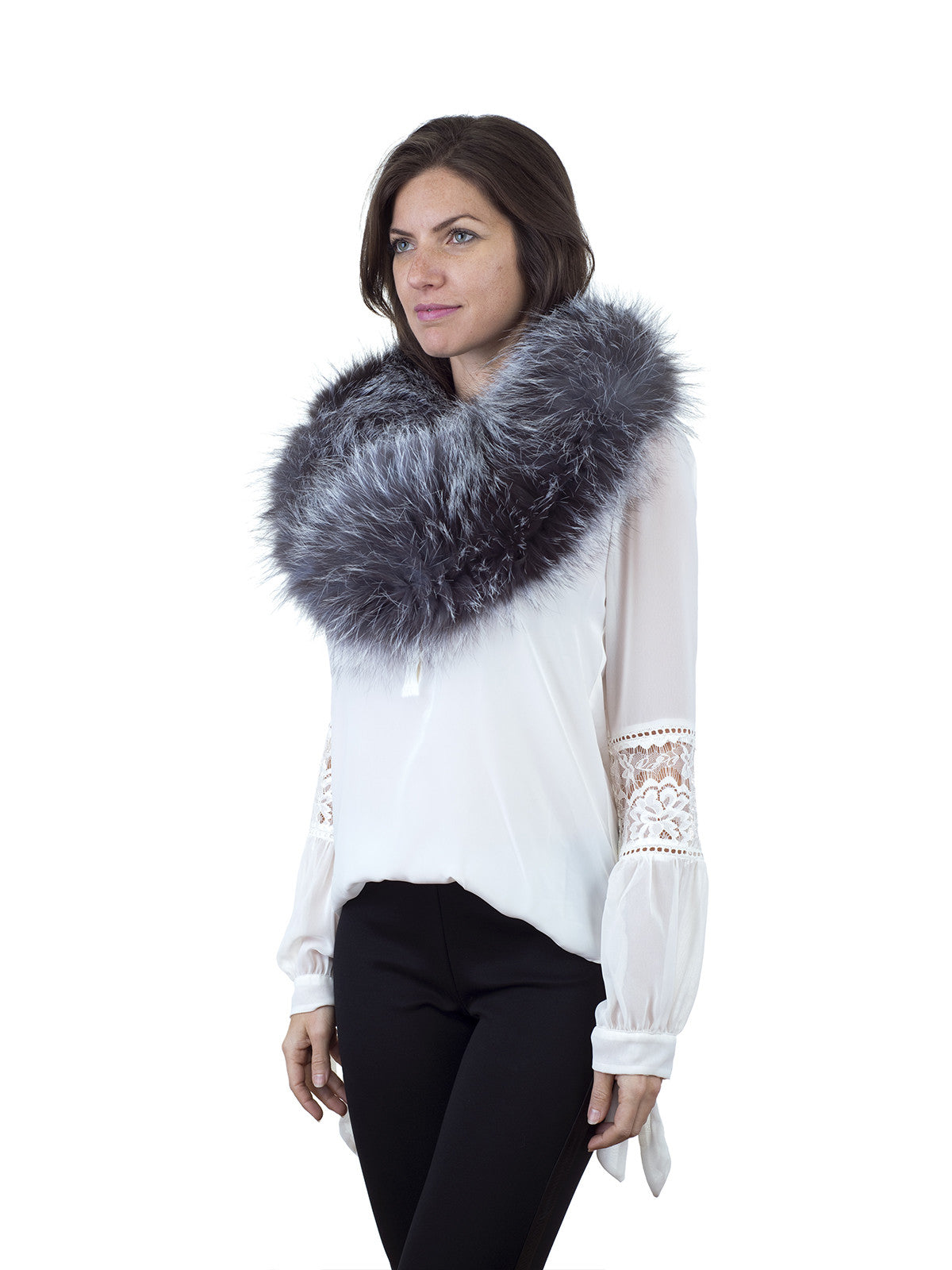 Silver Fox Elastic Shawl